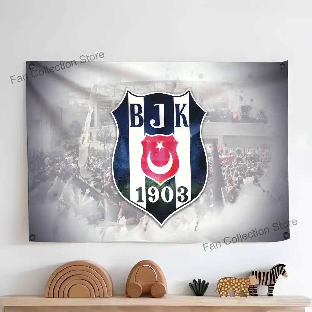 Фото Модный гобелен-флаг B-Besiktas BJK для спальни, гостиной, ресторана, бара, декора стен, вечеринок №4