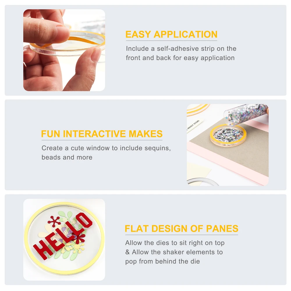 Круглые шейкеры для скрапбукинга 1 75/2 75/3 75 дюймов 6 шт