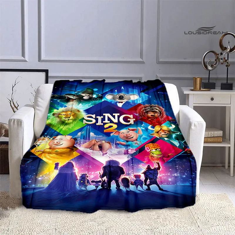 Одеяло детское Фланелевое с мультяшным принтом и надписью Happy Voice |