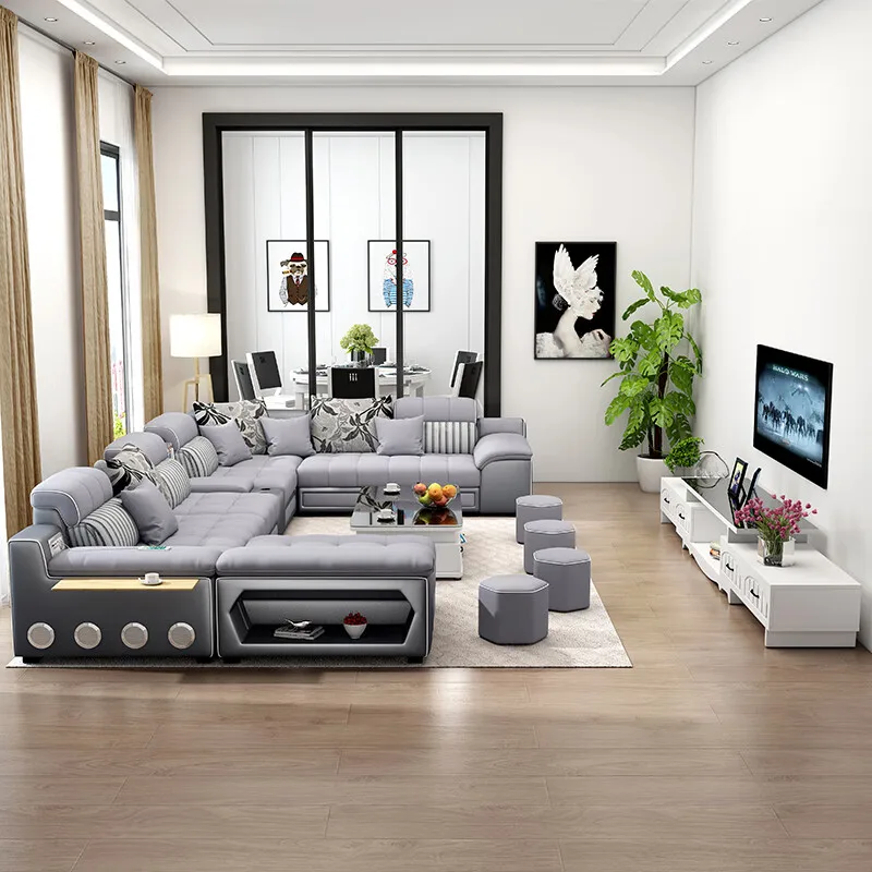 Домашний диван современный простой светильник роскошный без мытья тканевый