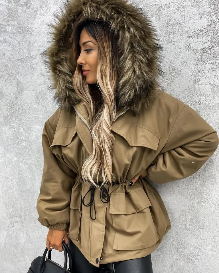 Winter new cotton clothes, cotton coat, wool collar, thick pie to overcome