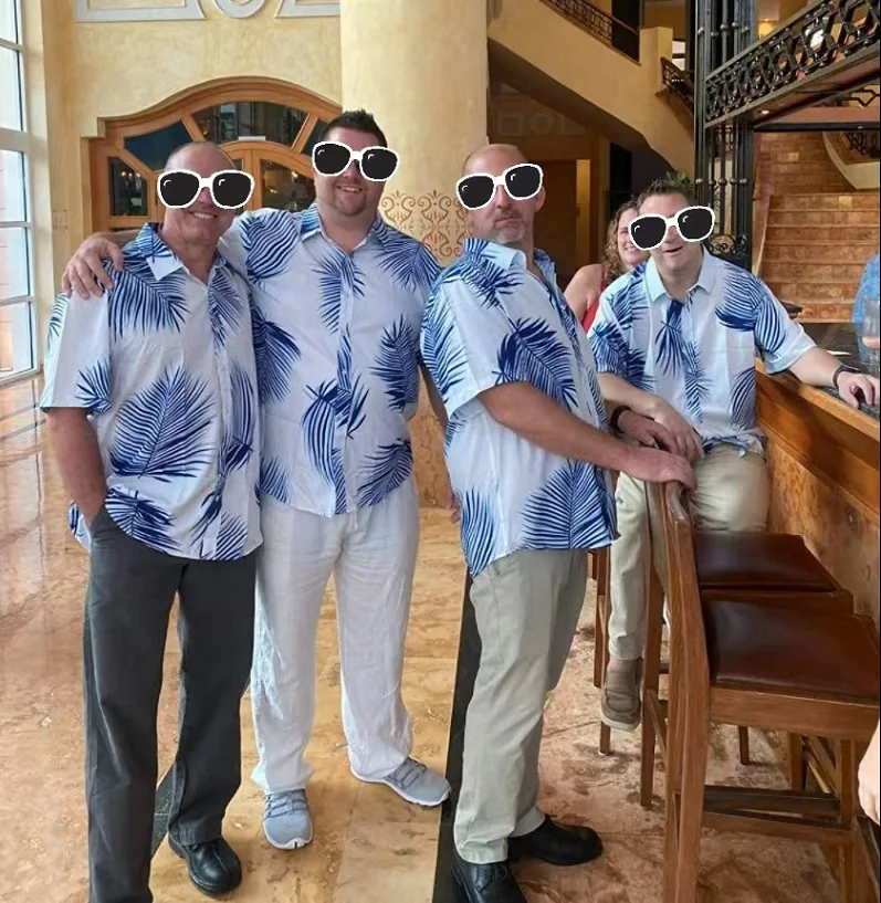 EUOW Brand Men Clothing Hawaiian Shirt Summer 2022 Fashion Beach Printed Button Down Aloha Shirt Breathable Casual Beach Wear