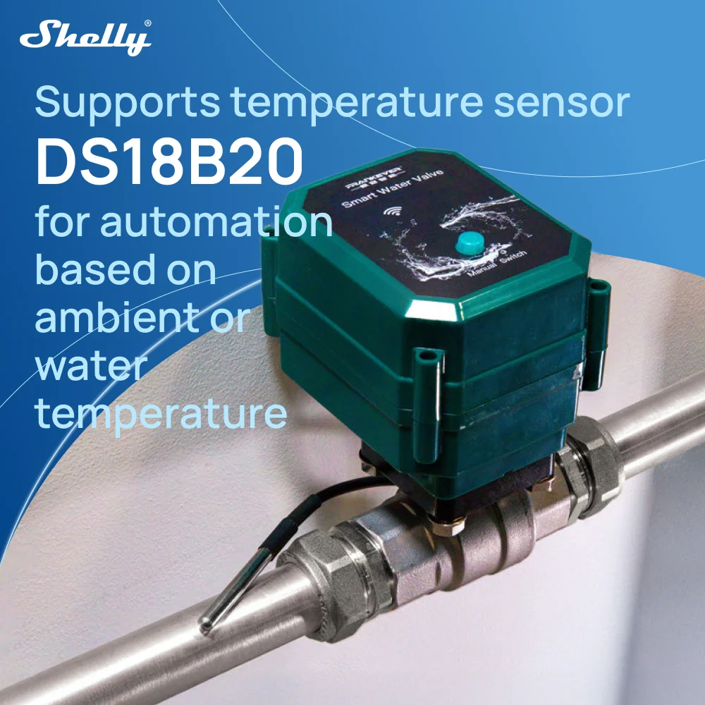 Фото FrankEver Smart Water Valve Powered by Shelly Умный водяной клапан FrankEver на базе Shelly Home для автоматического управления системой водоснабжения и ирригации бассейнов, разработанный с использованием Ambie №3