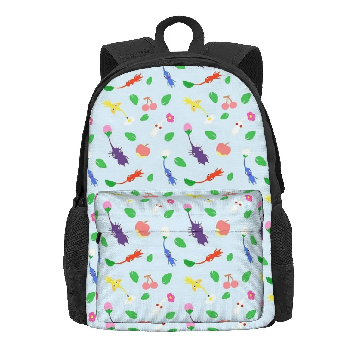 

Cute Pikmin Pattern Blue Backpacks Large Capacity Children School Bag Shoulder Bag Laptop Rucksack Casual Travel Rucksack