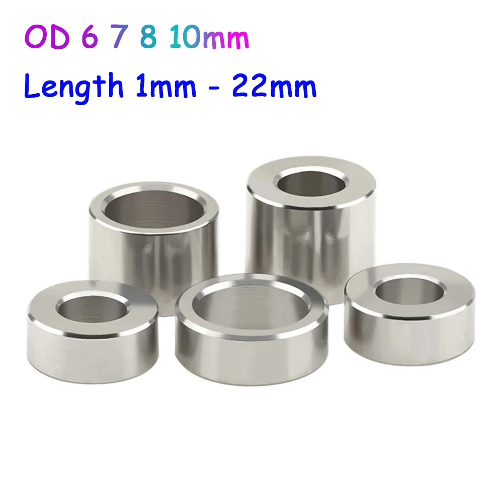 

10pcs Inner Dia 4.1 4.2 4.8 5.1mm Stainless Steel Unthreaded Bushing Washer Round Hollow Standoff Spacer Gasket Sleeve