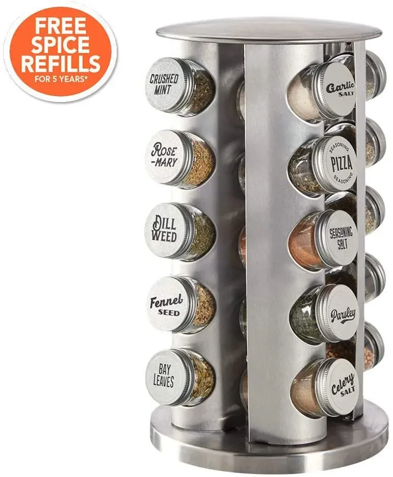 

5244685 Revolving 20-Jar Countertop Rack Tower Organizer