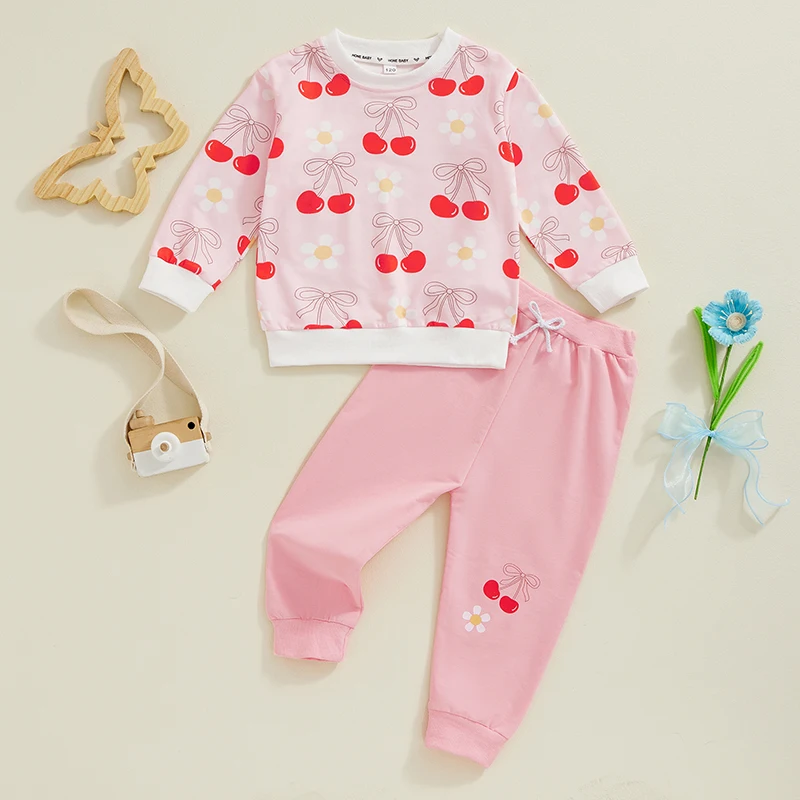 Комплекты из 2 предметов для девочек на осень и зиму свитшот с длинным рукавом