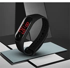 Спортивные электронные наручные часы, мужские светодиодные цифровые часы, красный светящийся браслет, многофункциональные наручные часы для мужчин и женщин, мужские часы