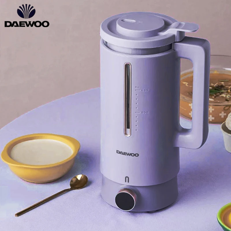 

DAEWOO Мини-блендер для еды Соевое молоко Maker 2-в-1 Многофункциональный чайник для здоровья 600 мл для 1-3 человек Домашняя кухня 12H Бронирование