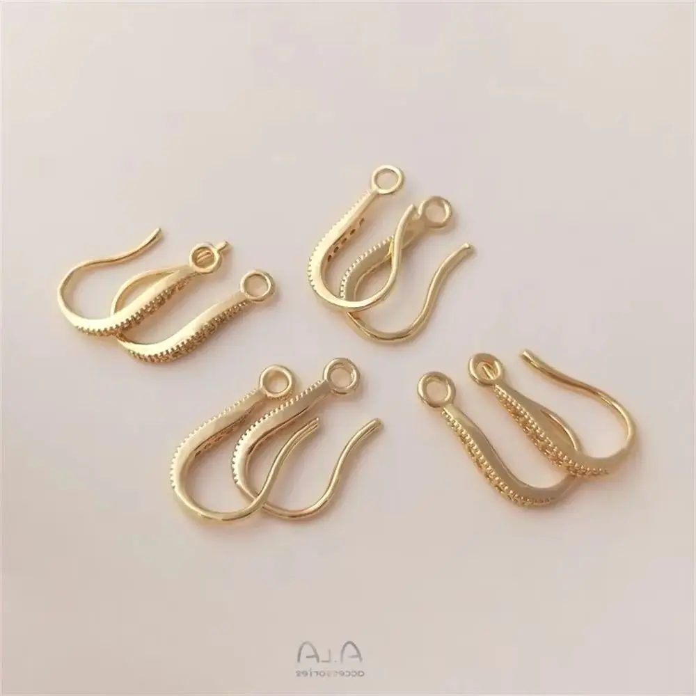 Аксессуары для сережек 14-каратное золото инкрустированный цирконом ушной крючок