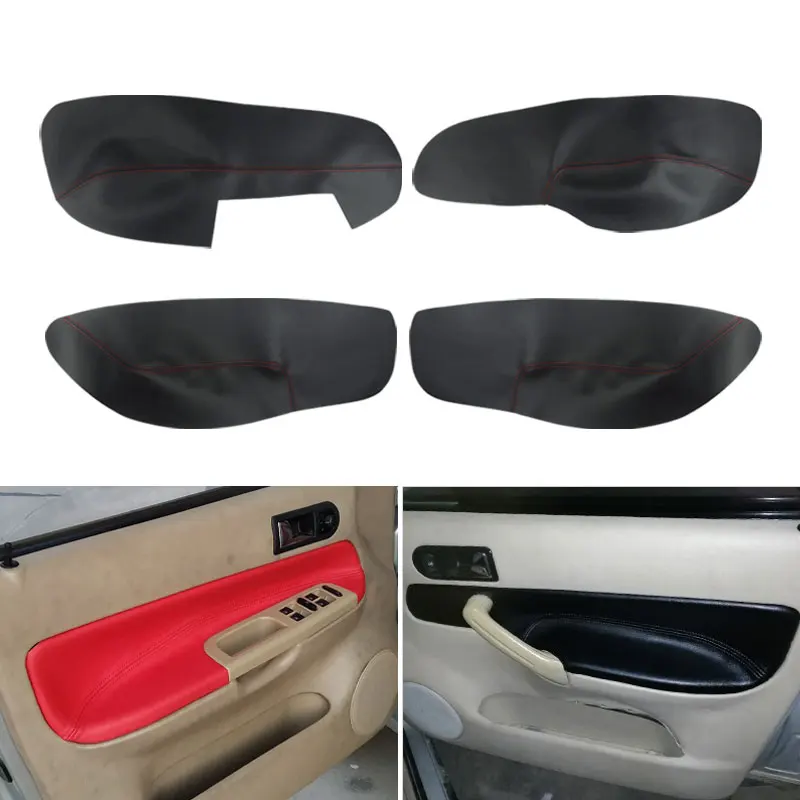 

Microfiber Leather Car Styling Door Handle Armrest Panel Cover Trim For VW Jetta Bora 2002 2003 2004 2005 2006