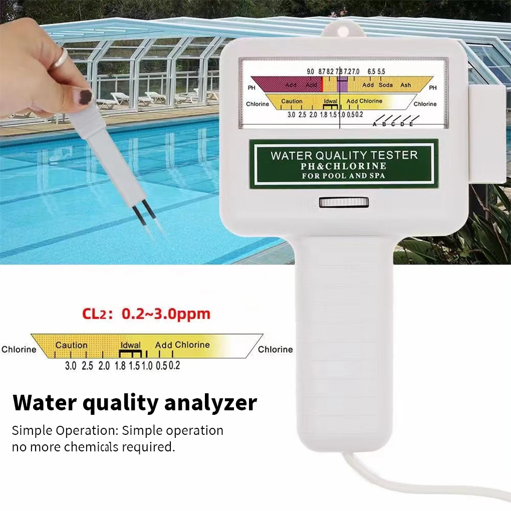 

PH Meter Water Quality Plastic Pool Tester Handheld Tools Acidity Gauge