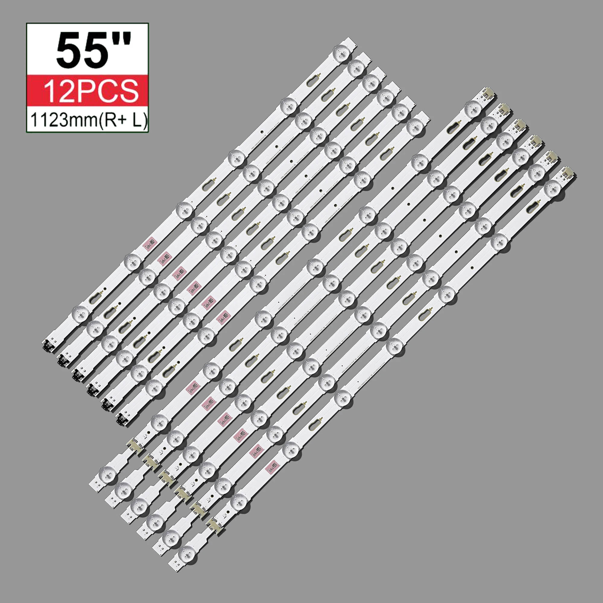 

12pcs/Kit LED strips for SAM SUNG 55 TV UE55JU6672 UE55JU6495 UE55KU6172 UN55JU6800 UA55JU50S CY GJ055HGEV4H BN96 34797A