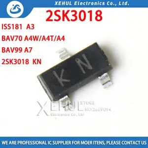 100PCS ISS181 1SS181LT1G 1SS181 A3 BAV70 A4W/A4T/A4 BAV99LT1G SOT23 BAV99 A7 SOT-23 2SK3018 K3018 KN