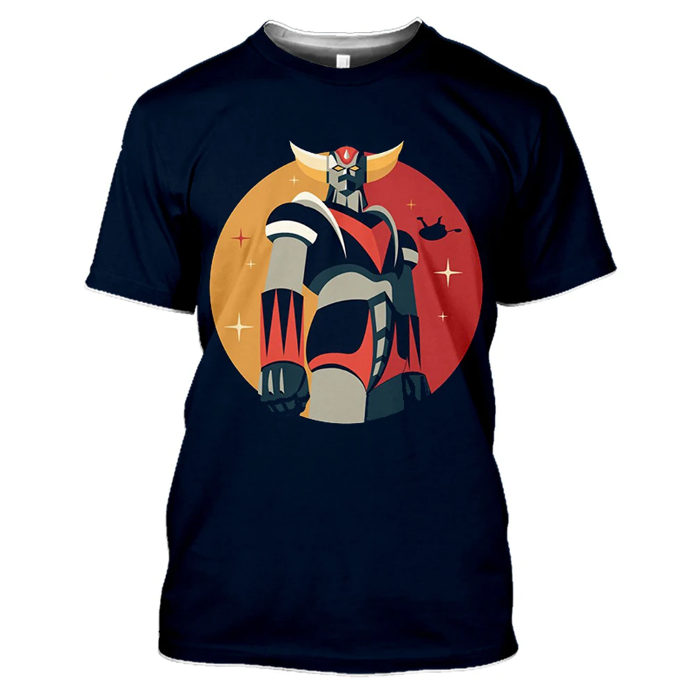 

Mazinger z new stylish and cool 3D printed T-shirt Harajuku style T-shirt summer men's and women's streetwear children's top