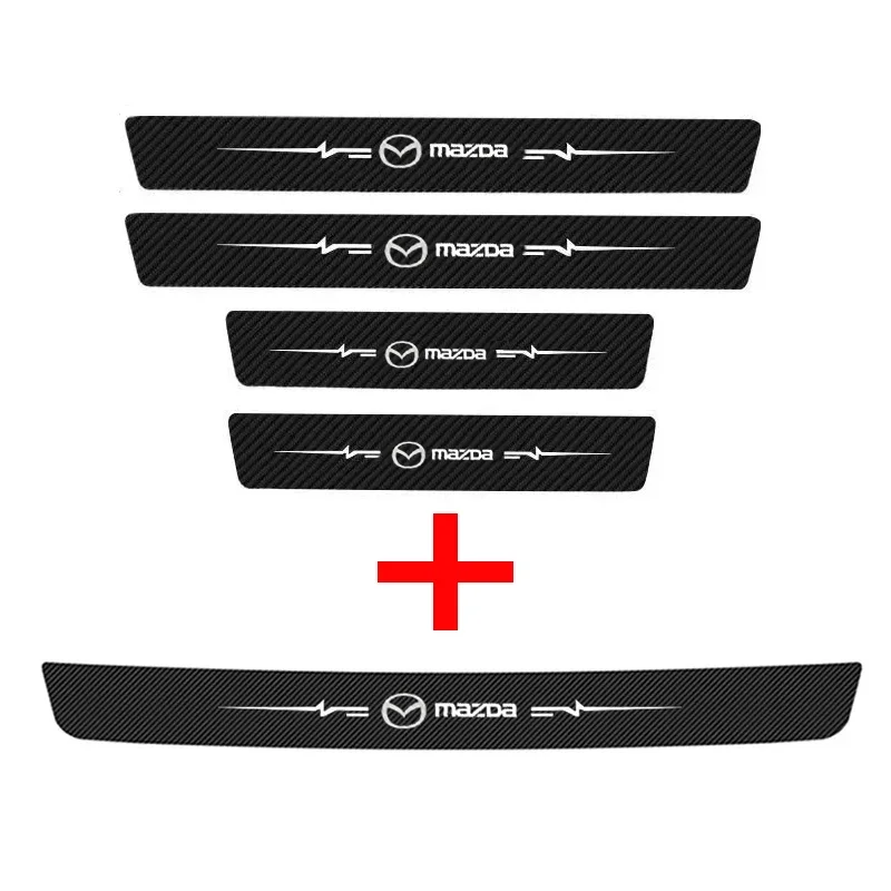

Наклейки на пороги автомобиля из углеродного волокна, защита края для Mazda Mazda3 RX8 RX7 MX3 Axela 6 Atenza MX5 CX9 CX5 CX7 323 Модификация