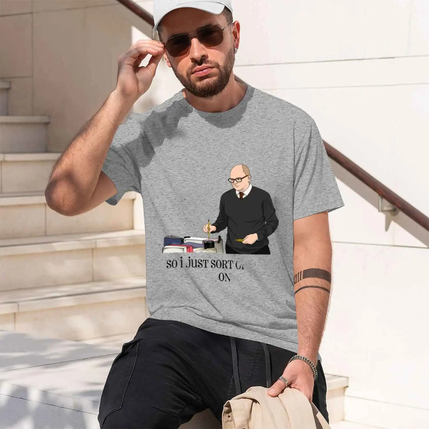 Фото Colin What We in the Shaws Sticker 2026 Новая модель мужской футболки с короткими рукавами и круглым вырезом, классическая повседневная модель, несколько цветов и размеров f №4