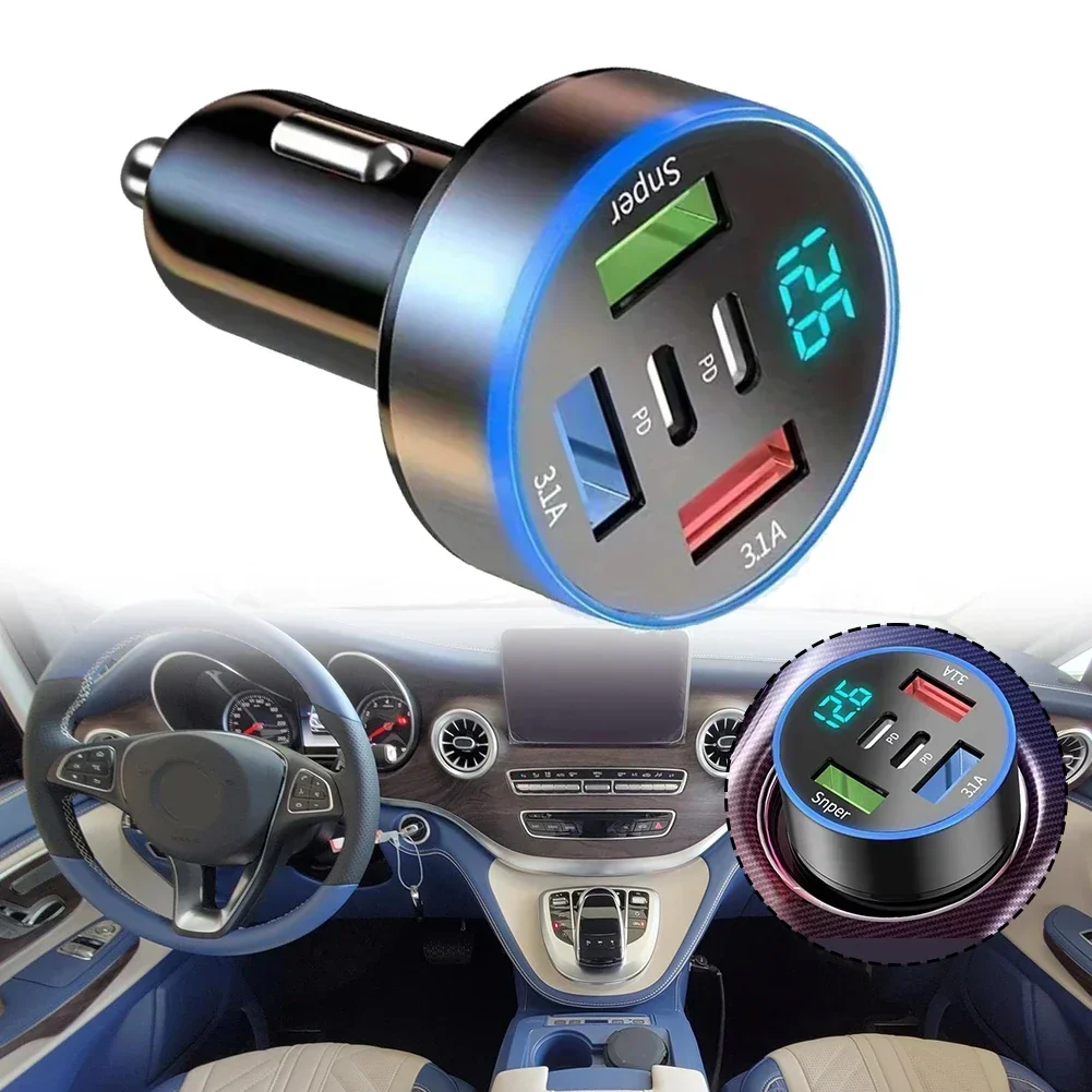 5 в 1 USB-адаптер для зарядного устройства автомобильные телефоны быстрые зарядные