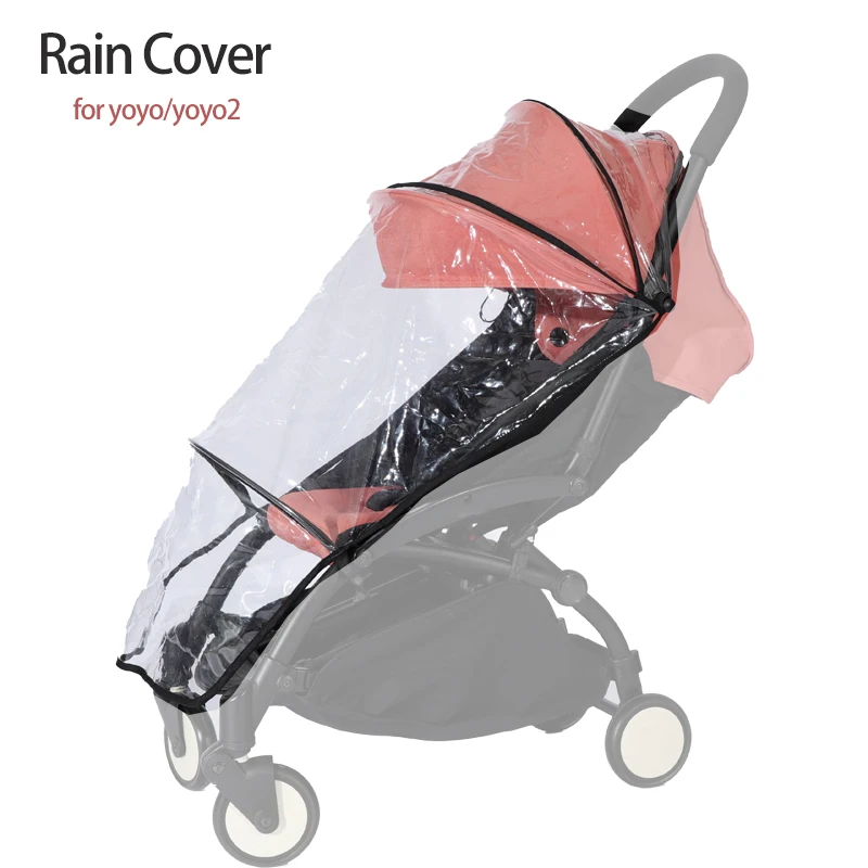 Stroller Rain Cover For YOYO/YOYO Baby Carrige Rain Coat Safety EVA Material Wind Water Proof 1:1 Design Stroller Accessories