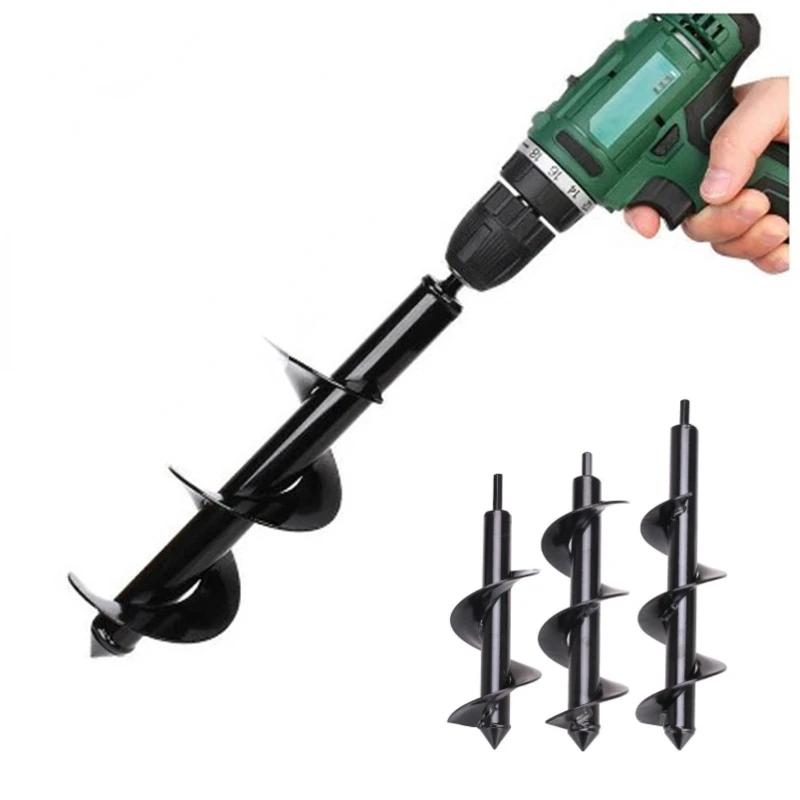 

6 Sizes Garden Auger Drill Bit Tool Spiral Hole Digger Ground Drill Earth Drill for Seed Planting Gardening Fence Flower Planter