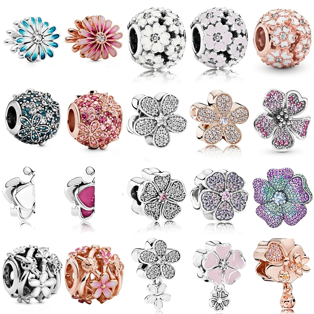 

2021 Pan family new bracelet hollow purple daisy string dangling DIY jewelry accessories couple to send girlfriend gift