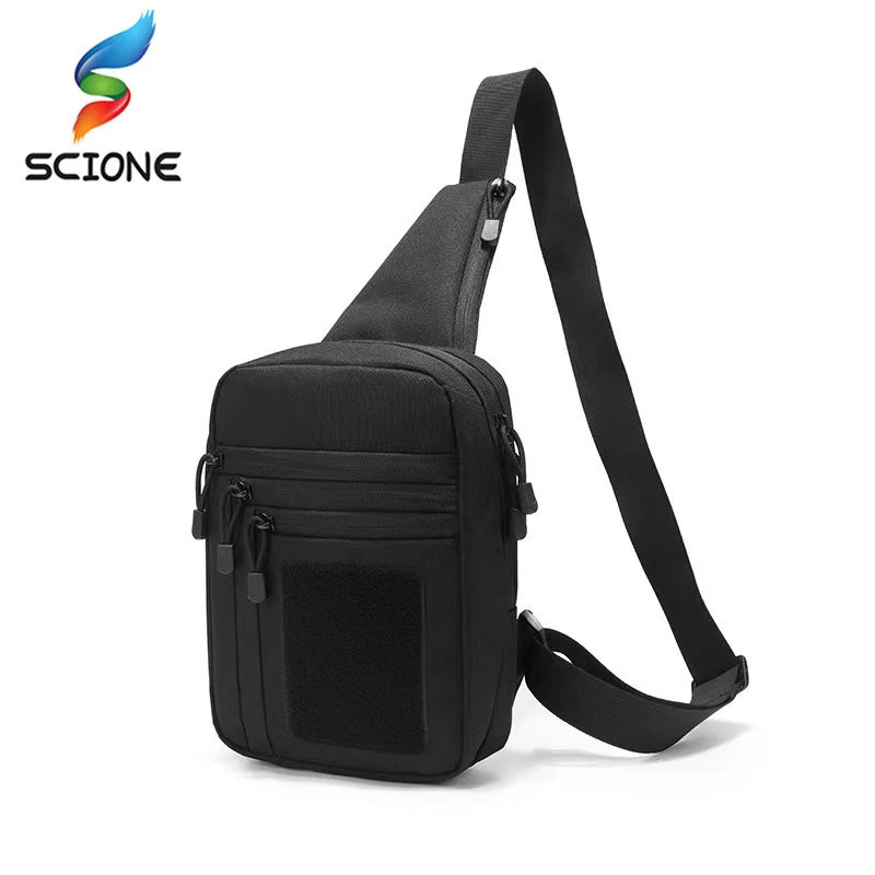 

Outdoor Tactical Sling Crossbody Backpack Military Shoulder Chest Rucksack Hiking Cycling Molle Travel Waterproof Bag Men XD63Y