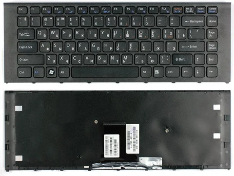 Клавиатура для Sony Vaio PCG-61211V черная с рамкой