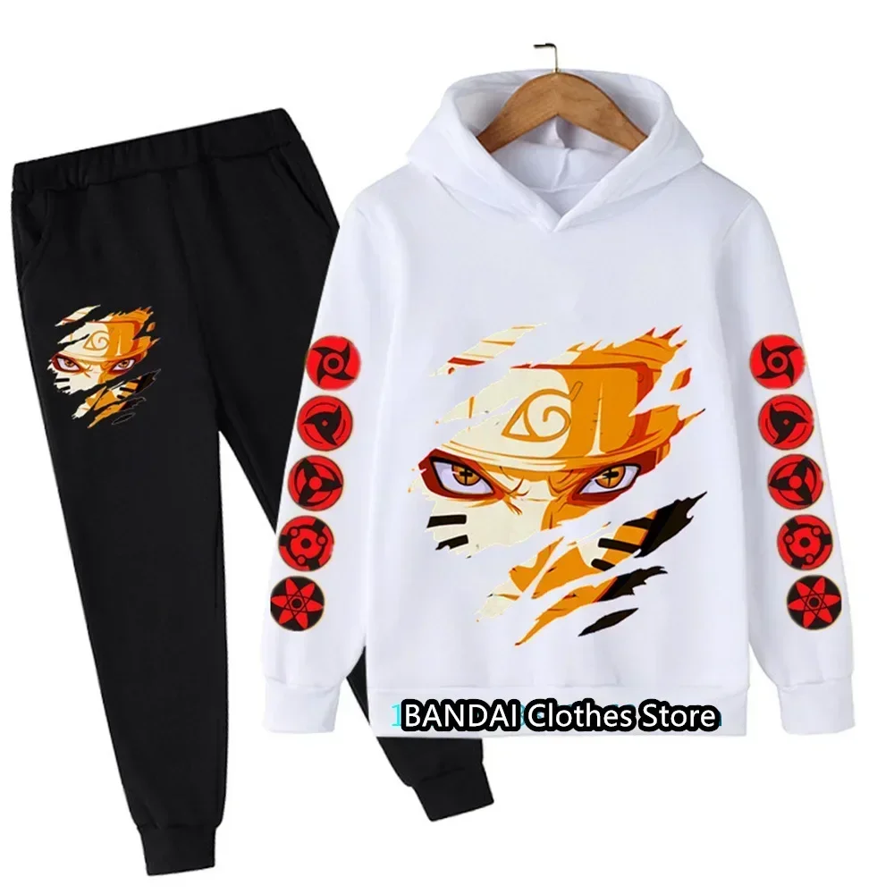 Модный комплект с капюшоном Наруто в японском стиле детская одежда для мальчиков