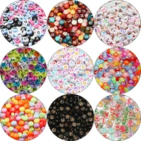 4x7mm round acrylic letter beads many style random alphabet loose beads for necklace bracelet diy jewelry making accessories