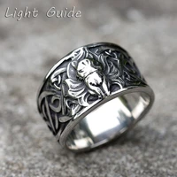 2022 new mens 316l stainless steel rings vintage viking hallow out cartoon fox amulet fashion jewelry gift free shipping