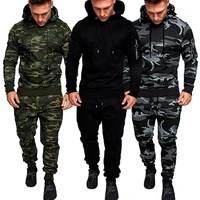 new sportswear mens top pants sports suit camouflage military uniform mens casual hoodie sweatpants 2 piece set men suits