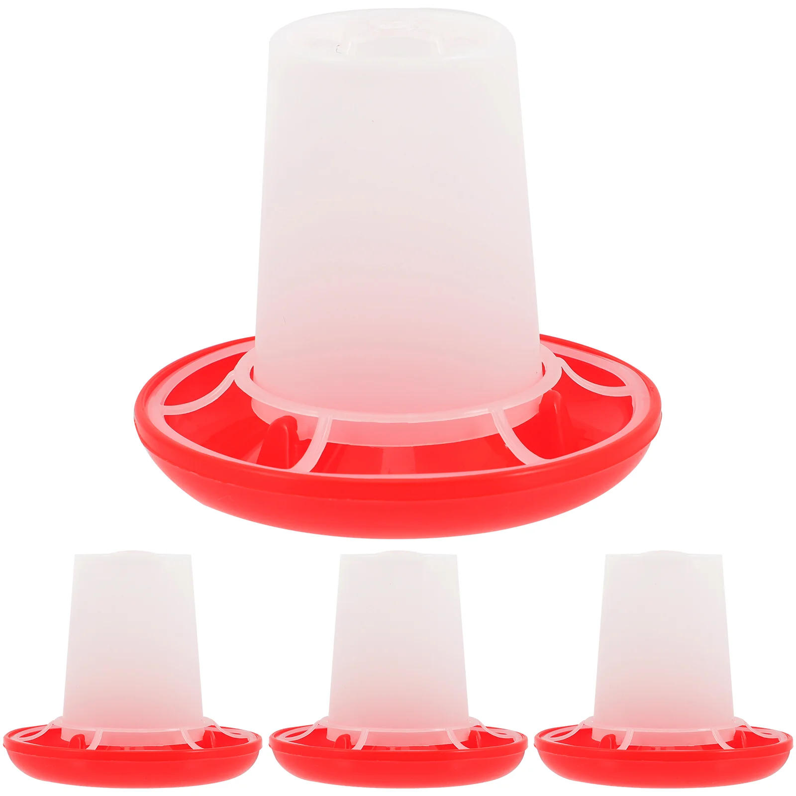 

4pcs Poultry Feeding Trough Poultry Feeding Troughs Duck Feeding Dish Duck Feeder Poultry Containers Chick Feeder for Home