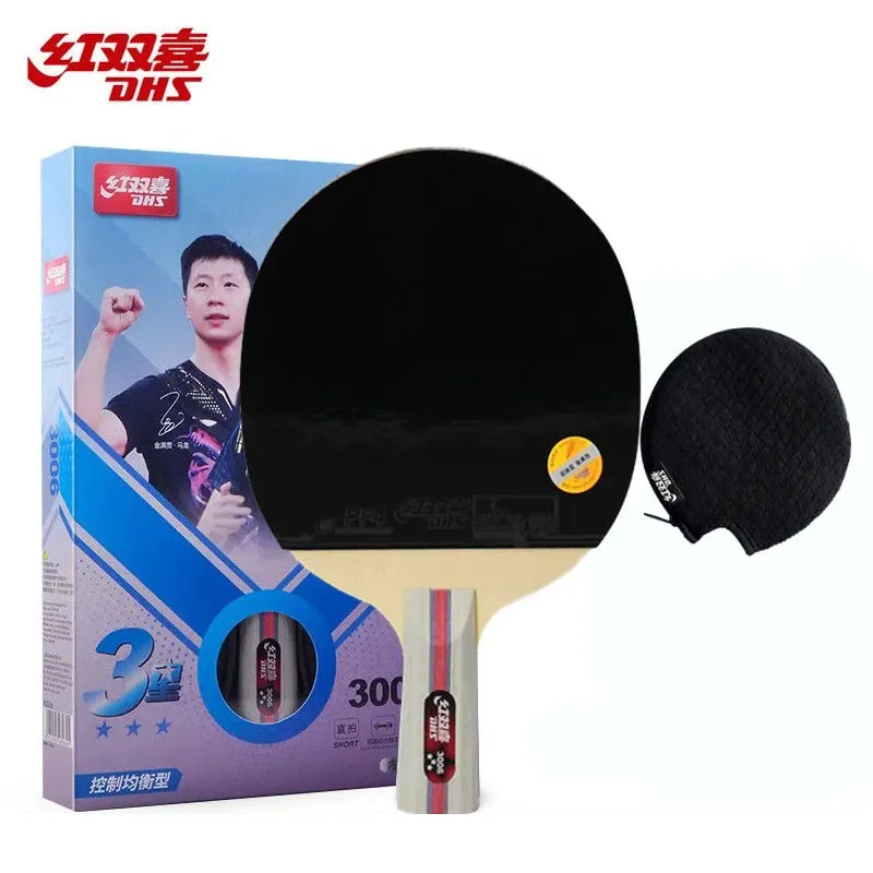Ракетка для настольного тенниса DHS 3 звезды H 3002 3006 ракетка для пинг-понга из чистого дерева 2 звезды H 2002 2006 классическое весло