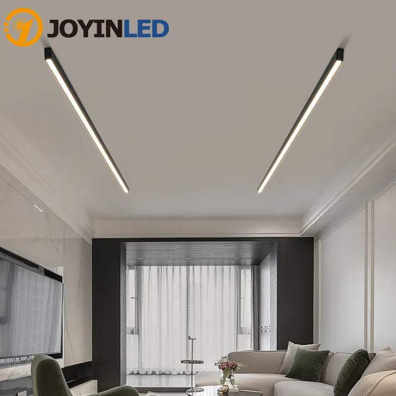 

Aluminum Led Strip Light Surface Mounted Linear Light Balcony Bedroom Dining Room Background No Main Light Ceiling Floodlight