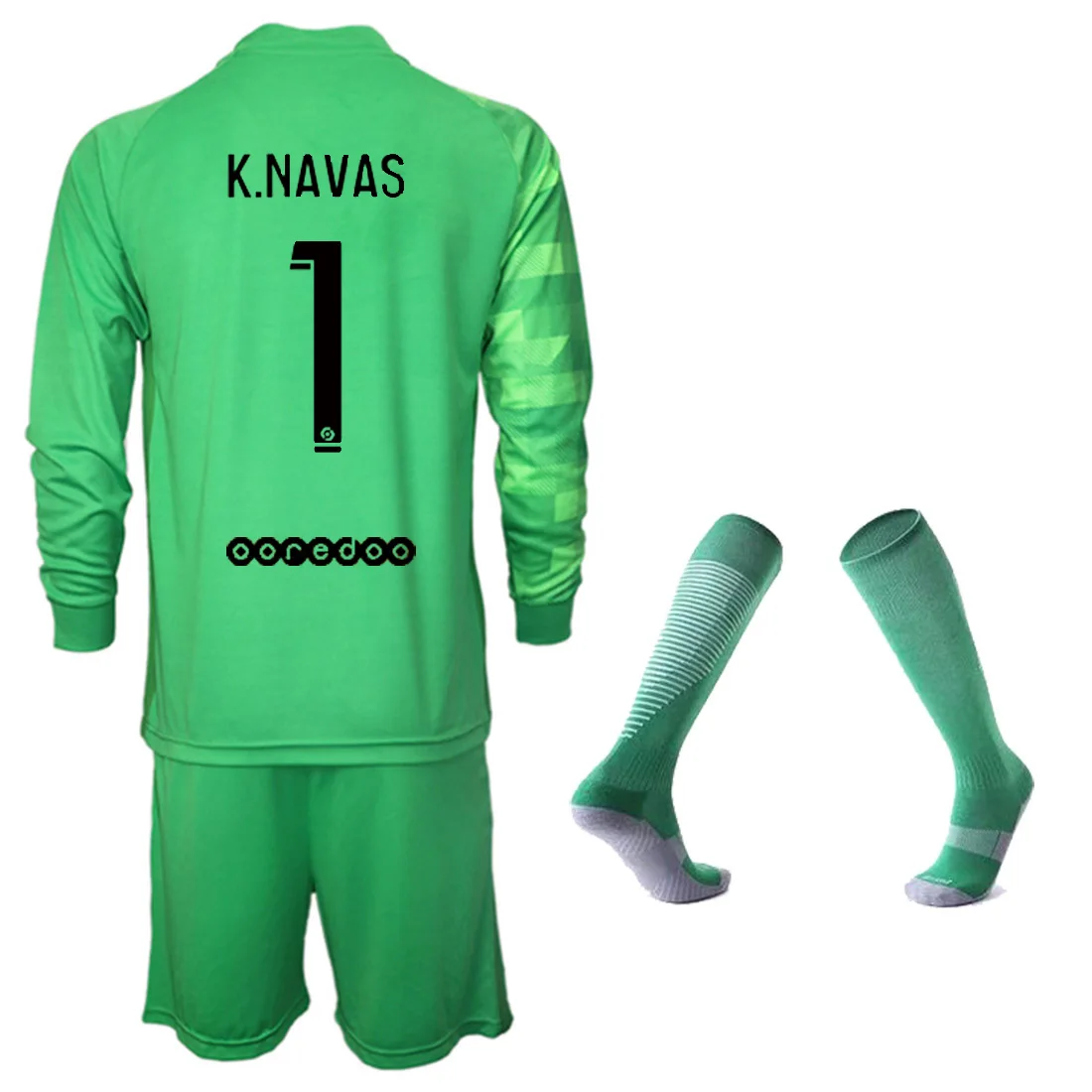 

Goalkeeper Football Jersey # 1 K.navas Training Wear Mens and Kids YouthT-shirt