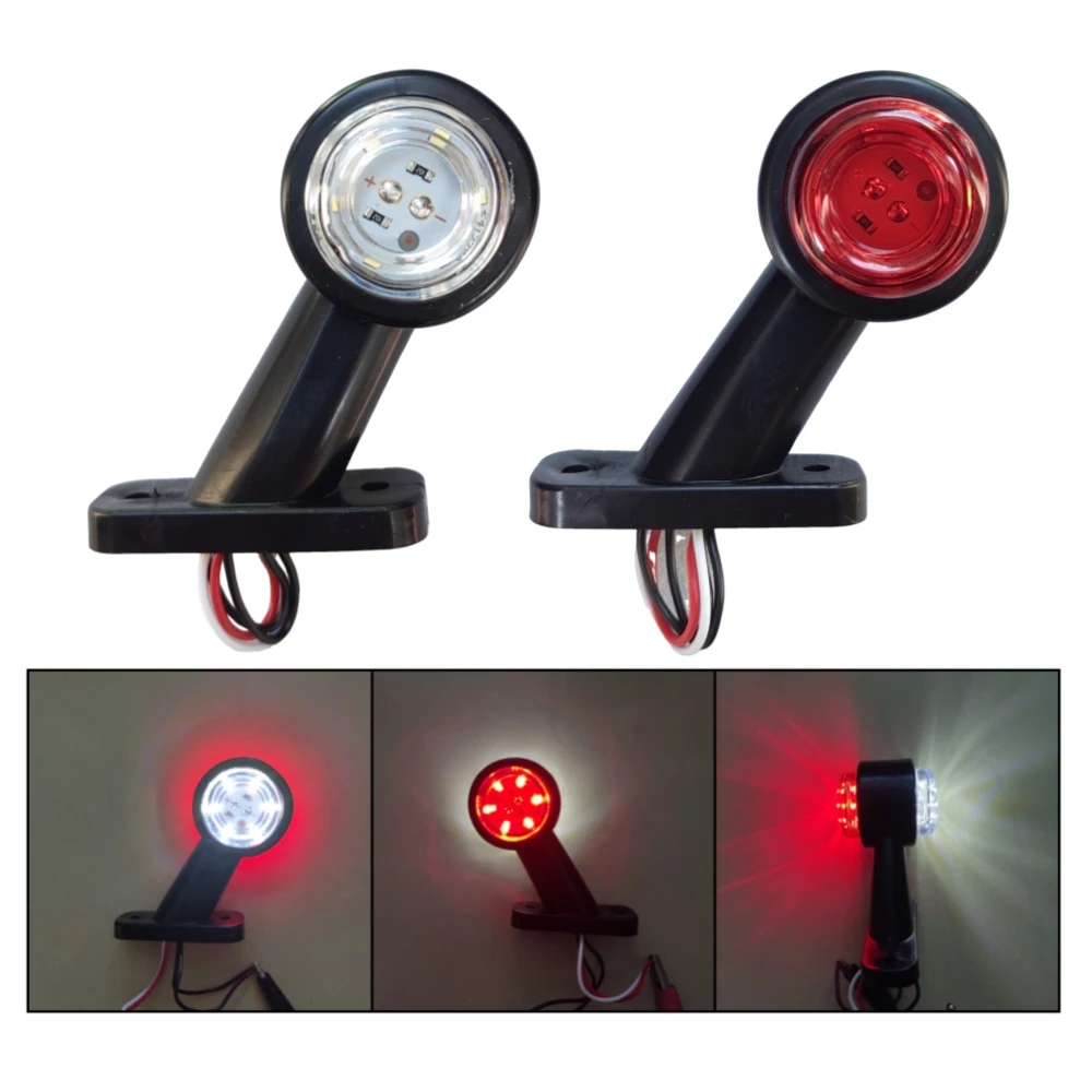 

2 шт. светодиодные задние фонари для позиционной лампы прицепа 12 В 24 В грузовой фонарь боковой габаритный фонарь для грузовика красный белый