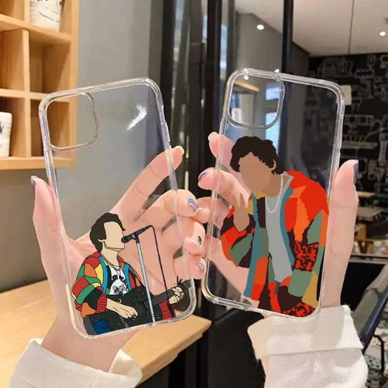 hot harry styles phone case for iphone 11 12 mini 13 pro xs max x 8 7 6s plus 5 se xr transparent shell free global shipping