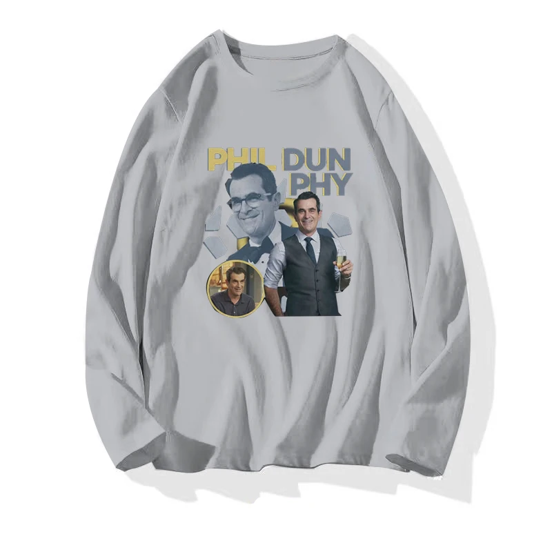 

Современная семейная футболка с графическим рисунком, футболки с принтом с надписью Фила данphy из американской ТВ-серии, хлопковые топы с дл...