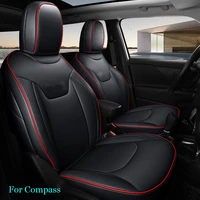 premium car seat covers faux leather cover for jeep compass 2017 2021 breathable leather interior accessories auto styling