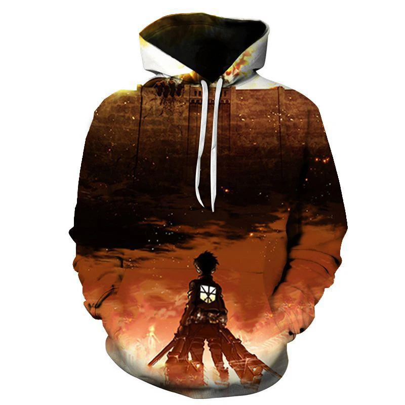 

2022 New Anime Attack on Titan 3D Printed sweatshirts casual hoodies fashion hoodie cool Streetwear men Pullovers winter Tracksu