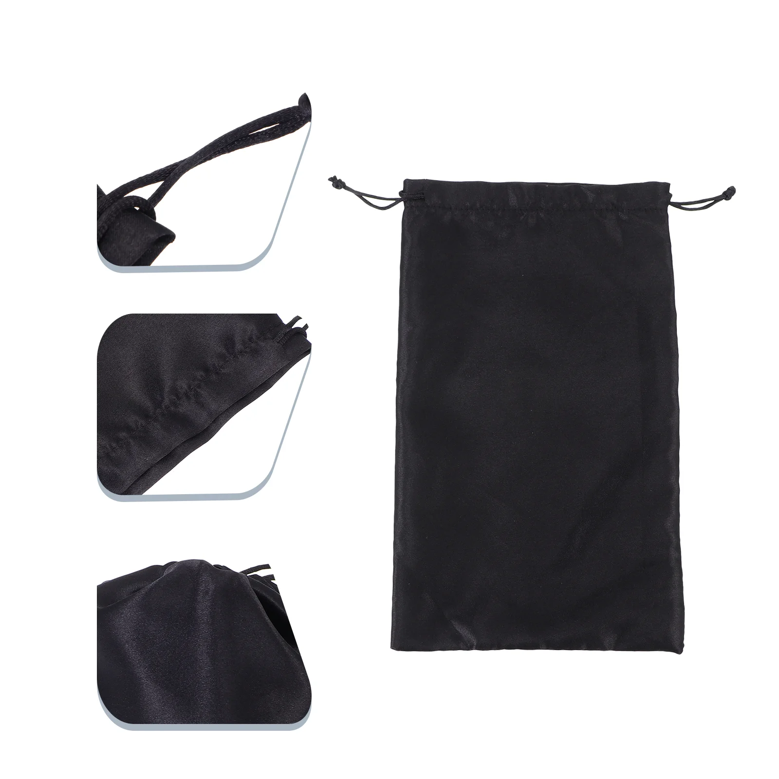 

6 Pcs Bag Mesh Bags Gifts Black String Bags Wigs Carrying Bags Toolkit Bags Hair Bundles Satin Drawstring Hair Bag Travel