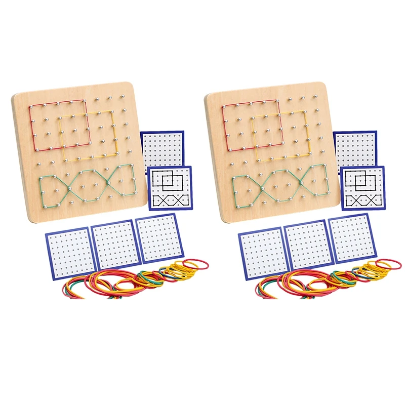 

Mathematics Operation Nail Board Teaching Aid with Rubber Band Children's Puzzle Mathematics Geometry Puzzle Toy