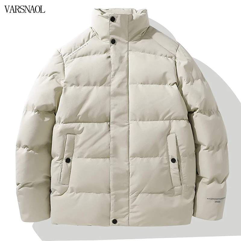 Varsanol Winter Black Men's Parkas Thicken Warm Jacket Coats Men Clothing Casual Stand Collar Fashion Streetwear Overcoat 8XL