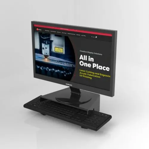 

Черный акриловый настольный монитор с подставкой для клавиатуры/подставкой для экрана дисплея