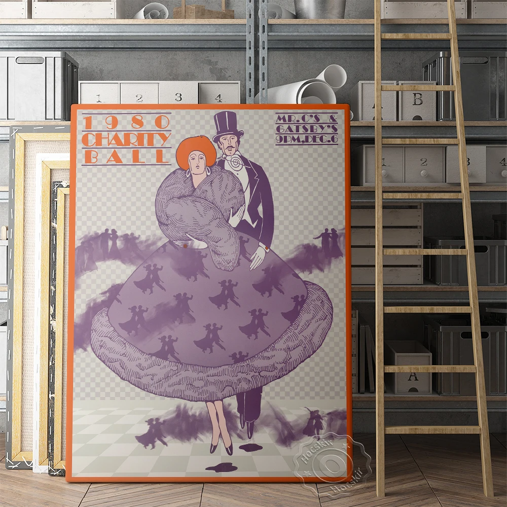 Lanny Sommese благотворительный шар винтажная реклама печать художественный постер