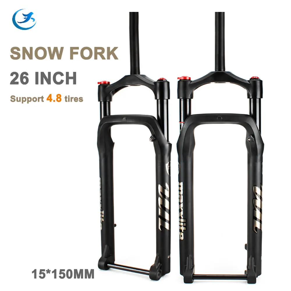 E-bike 26 Inch Pneumatic Fork, for Snow, Beach, Fat Tyre Bike 15*150mm Suspension Front Fork