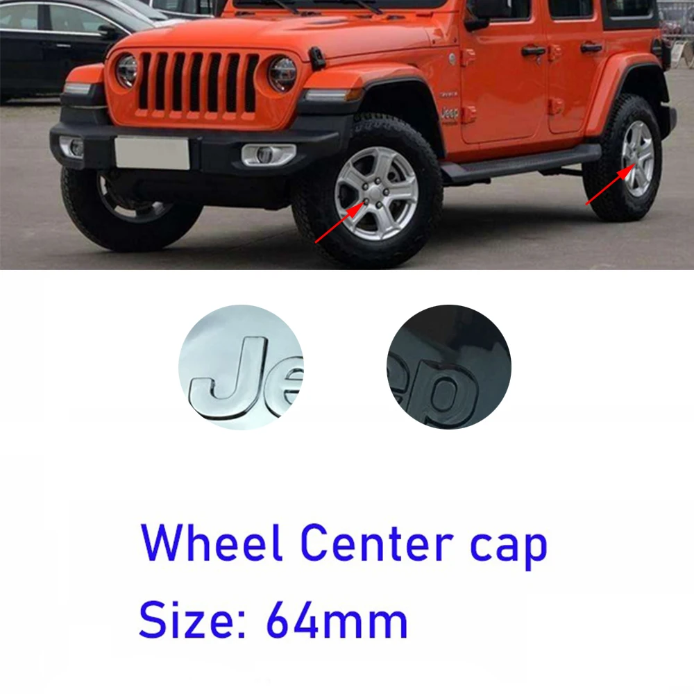 

Car Wheel Center Cap Hub Caps For JEEP 64MM Covers Sticker Emblem Badge Logo