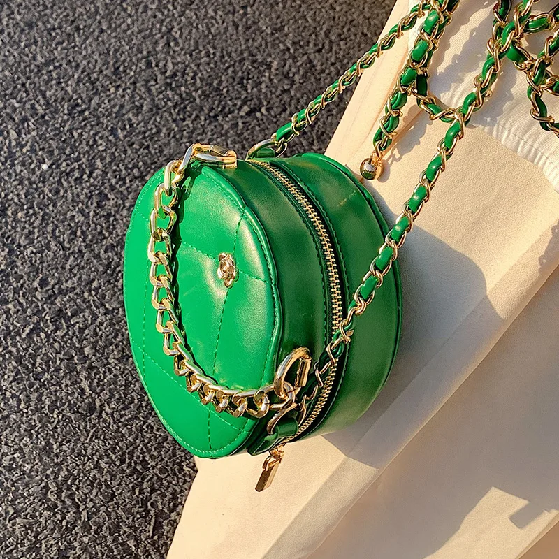 

Summer mini small bag women's bag 2022 new high-quality texture chain messenger bag fashion all-match diamond small round bag
