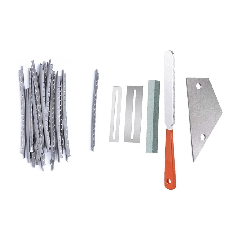 

25 Pcs Accessories: 20 Pcs Acoustic Guitar Fret Wire Fretwire Set 2Mm & 5 Pcs Guitar Fret Crowning File Leveling Tool