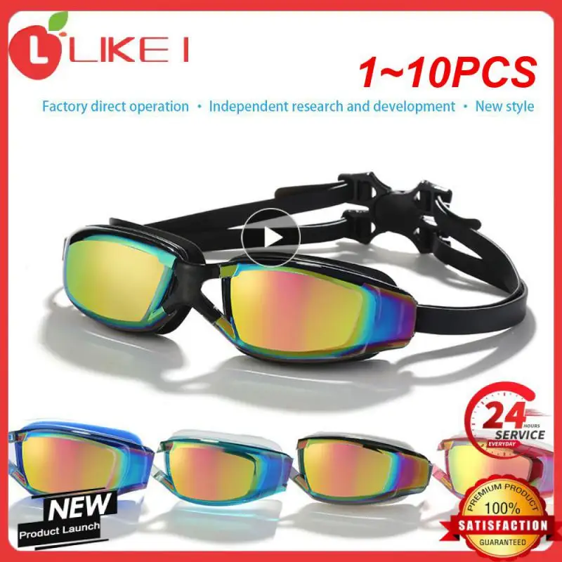 

1~10PCS Waterproof UV Anti Fog Swimming Goggles Swim Glasses Professional Swiming Pool Diving Water Eyewear Adult Electroplating